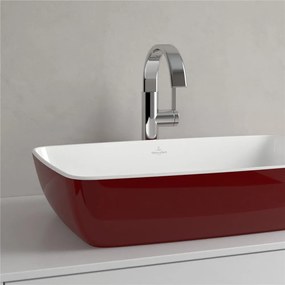 VILLEROY &amp; BOCH Artis obdĺžnikové umývadlo na dosku bez otvoru, bez prepadu, 580 x 380 mm, Bordeaux, 417258BCS9