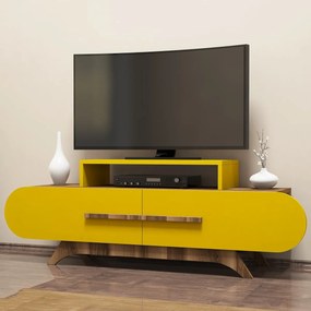 TV stolík Rose Walnut Yellow