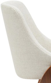 Jedálenská stolička Vangale - látka - Orech / Krémová