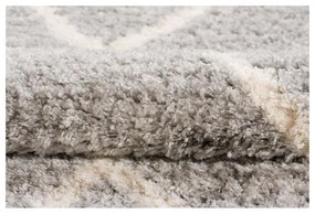 Kusový koberec shaggy Mirza sivý 120x170cm