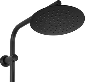 Rea Bliss, termostatická sprchová sada s hornou dažďovou sprchou, čierna, REA-P8804