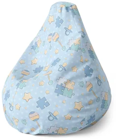 Sablio Sedací vak Pear Puzzle a cumlíky - 70 x 95 x 15 cm