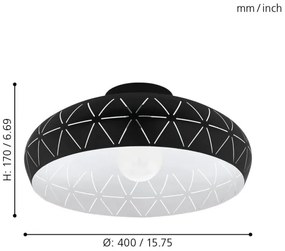 Eglo 98466 - Stropné svietidlo RAMON 1xE27/28W/230V