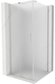 Mexen Velar, sprchový kút s posuvnými dverami 120 x 120 cm, 8mm sklo námraza, brúsená oceľ, 871-120-120-31-97
