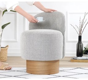 Detské kreslo RIKI 40x47 cm sivé