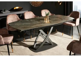Rozkladací jedálenský stôl 41451 130/190 x 100cm Marble Look Taupe Ceramik - Komfort-nábytok