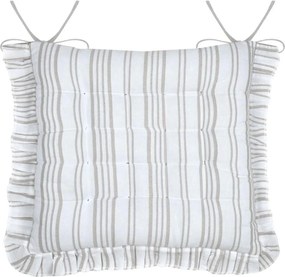 Oboustranný podsedák na židli Josephine 38x38 cm šedý/bílý