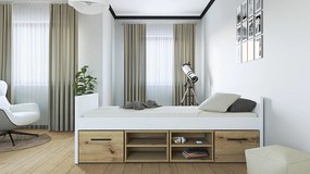 Modulárna posteľ VERSO BAZA 90x200 cm biela