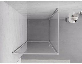 Mexen Exo, sprchovací kút s krídlovými dverami 70 x 70 cm, 6mm číre sklo, chrómový profil, 817-070-070-01-00