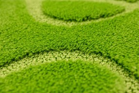 Kúpeľňový koberček Kobe Light Green svetlozelený, línie