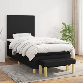 Boxspring posteľ s matracom čierna 100x200 cm látka 3136975