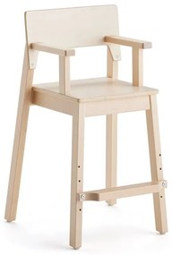 Detská stolička LOVE s opierkami rúk, V 500 mm, breza, laminát - breza