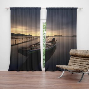 Sablio Záves Loďka na jazere 2: 2 ks 140x250 cm