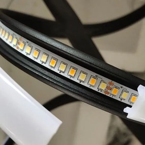 Toolight - LED závesná lampa APP823-CP + diaľkové ovládanie, čierna, OSW-06661