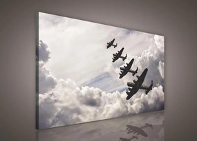 Obraz na stenu lietadla v oblakoch 100 x 75 cm