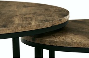 Sada 2 konferenčných stolíkov old wood AF-3002 OLW