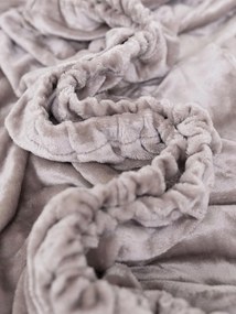 Plachta mikroplyš Deluxe do postieľky 60 x 120 cm - cappuccino