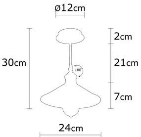 Luster na tyči BERCESTE 1xE27/40W/230V