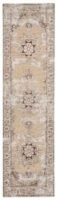 Bavlnený koberec 80 x 300 cm béžová/hnedá ALMUS Beliani