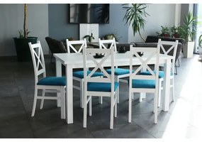 Rozkladací jedálenský stôl LIAM biely