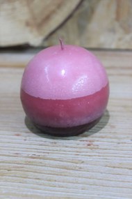 Ružová voňavá sviečka v tvare gule 7cm