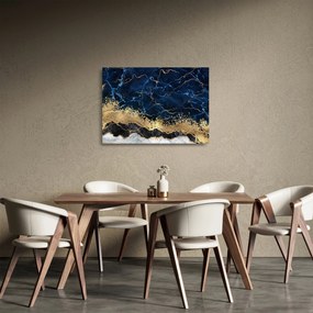 Sklenený obraz - Tmavo-modrý mramor (70x50 cm)