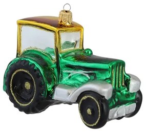 Vianočná dekorácie – traktor zelený