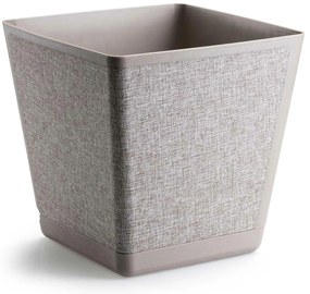 PLASTOVÝ KVETINÁČ PILEA TX 24X24 CM SIVÁ