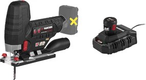 Parkside Performance®  Aku priamočiara píla 12 V Ppstka 12 A1 + Akumulátor 12 V/2,5 Ah Papk 12 2.5 B1 + Nabíjačka 6 A Plgk 12 6.0 B1  (800012018)