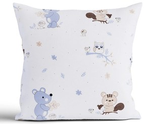 Bavlnená obliečka na vankúš Renforcé 40 × 40 cm - Lesní priatelia