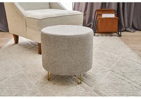 Taburet NANI, priemer 40 cm, krémový