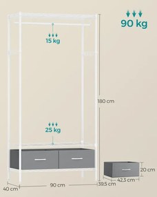 Otvorená šatníková skriňa LGR411W01