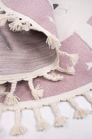 Koberec SKANDI KIDS A1096A ružový / krémový kruh
