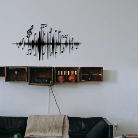 Nástenná dekorácia 69x37 cm noty kov