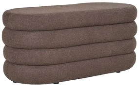 Hnedá lavica z textílie buklé Dartford – House Nordic