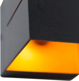 Sada 4 inteligentných nástenných svietidiel čiernych so zlatom 9,7 cm vrátane Wifi G9 - Transfer Groove