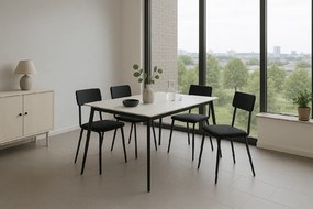 Noela Jedálenský stôl s keramickou doskou v dekore bieleho mramoru CERAMON 140