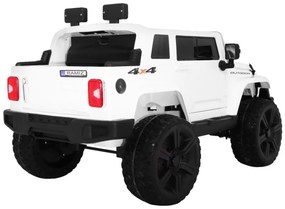 RAMIZ ELEKTRICKÉ AUTÍČKO  MIGHTY JEEP 4x4 - BIELE - 4x45W - 2x12V/7Ah - 2023