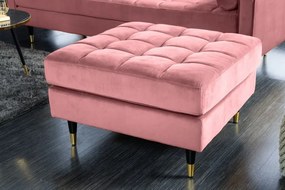 Taburetka Velvet Cozy 80cm staroružový zamat