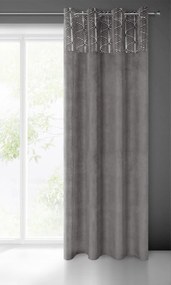 ZATEMŇOVACÍ ZÁVES NA KRÚŽKOCH LINDI 140X250 CM STRIEBORNÁ