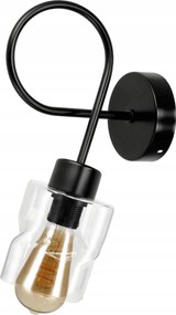 BERGE LED závesné svietidlo 1xE27, balený sklenený štvorec, transparentný