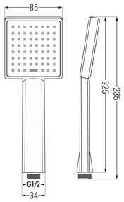 Mexen Uno DR45 podomietkový sprchový set, zlatá, 71435DR45-50