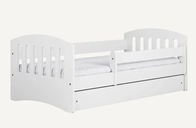 Detská posteľ CLASSIC so zásuvkou - biela 160x80 cm