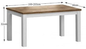 Kondela Stôl STD, rozkladací, sosna andersen/dub lefkas, PROVANCE