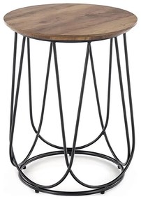 Konferenčný stolík NUBIRA 51x40 cm čierna/orech