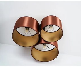 Duolla - Prisadený luster ROLLER TRIO SHINY 3xE27/15W/230V medená/zlatá
