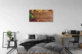 Obraz canvas Board špargľa ananás jablko 120x60 cm