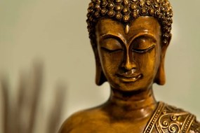 Fototapeta bronzová hlava Budhu - 150x100