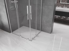 Mexen Velar L Duo, sprchový kút s posuvnými dverami 90 x 80 cm, 8mm číre sklo, chrómová, 871-090-080-02-03-01