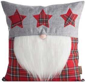 VIANOČNÁ DEKORAČNÁ OBLIEČKA NA VANKÚŠ BEAR 45X45 CM VZOROVANÁ